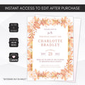 floral party invitations